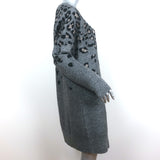 Rag & Bone Sweater Dress Isadora Gray Leopard Jacquard Knit Size Large