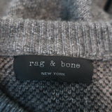 Rag & Bone Sweater Dress Isadora Gray Leopard Jacquard Knit Size Large