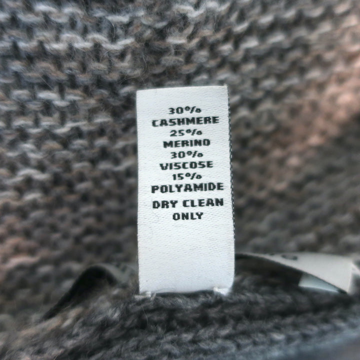 Autumn Cashmere Cocoon Cardigan Gray Cashmere-Blend Mixed Knit Size Large
