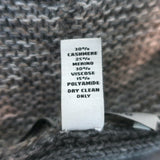 Autumn Cashmere Cocoon Cardigan Gray Cashmere-Blend Mixed Knit Size Large