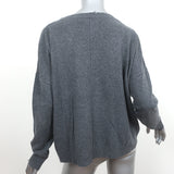 Current/Elliott Destroyed Knit Sweater Dark Gray Wool-Cashmere Size 1