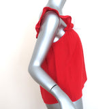 Xirena Rue Ruffle Tank Top Apple Red Cotton Gauze Size Small NEW
