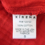 Xirena Rue Ruffle Tank Top Apple Red Cotton Gauze Size Small NEW