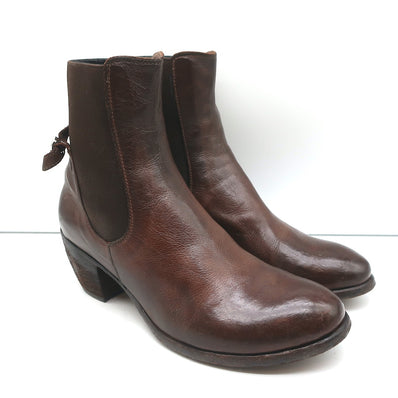 Officine Creative Chelsea Boots Brown Leather Size 38 Mid-Heel Ankle Boots