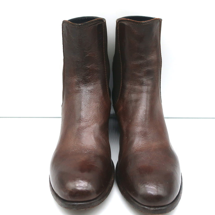 Officine Creative Chelsea Boots Brown Leather Size 38 Mid-Heel Ankle Boots