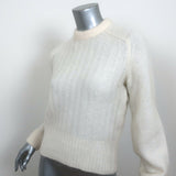 Acne Studios Dania Mohair Sweater Cream Size Extra Small Crewneck Pullover