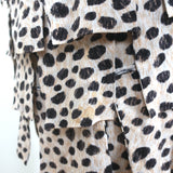 3.1 Phillip Lim Tiered Ruffle Mini Dress Cheetah Print Cotton Jersey Size Medium