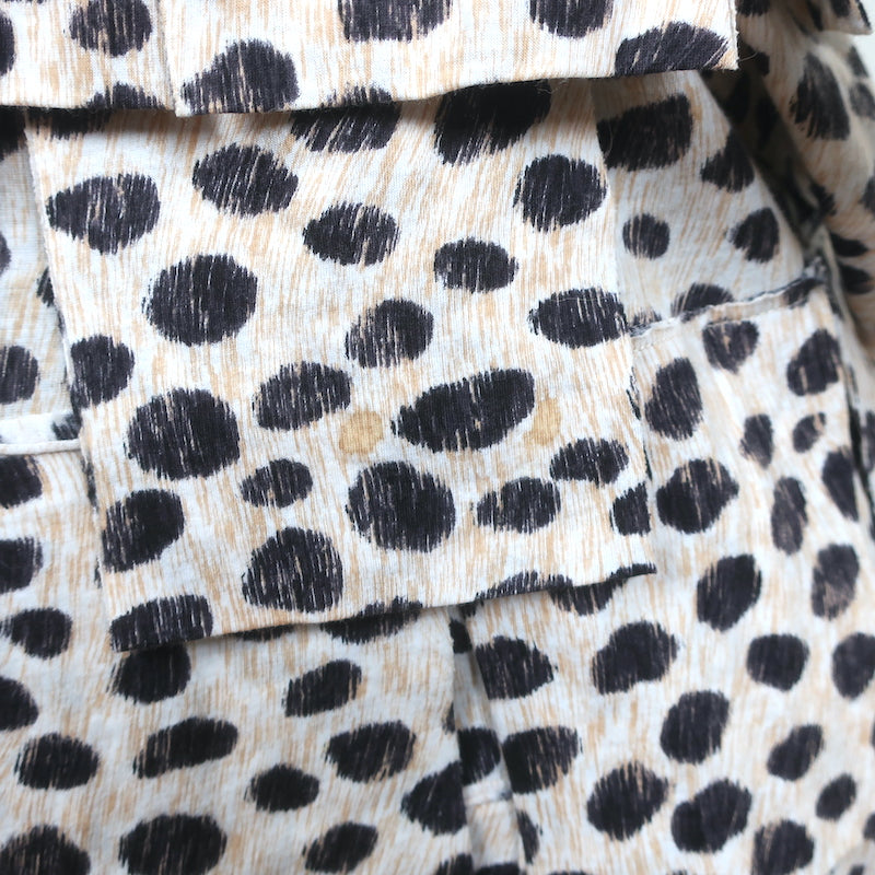 3.1 Phillip Lim Tiered Ruffle Mini Dress Cheetah Print Cotton Jersey Size Medium