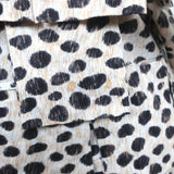 3.1 Phillip Lim Tiered Ruffle Mini Dress Cheetah Print Cotton Jersey Size Medium