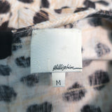 3.1 Phillip Lim Tiered Ruffle Mini Dress Cheetah Print Cotton Jersey Size Medium