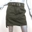 Helmut Lang Belted Military Patch Mini Skirt Army Green Size 6