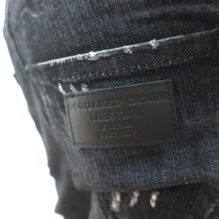 Dsquared2 Distressed Jeans Black Stretch Denim Size 38