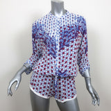 Poupette St Barth Romper Kim White/Red Printed Viscose Size 2