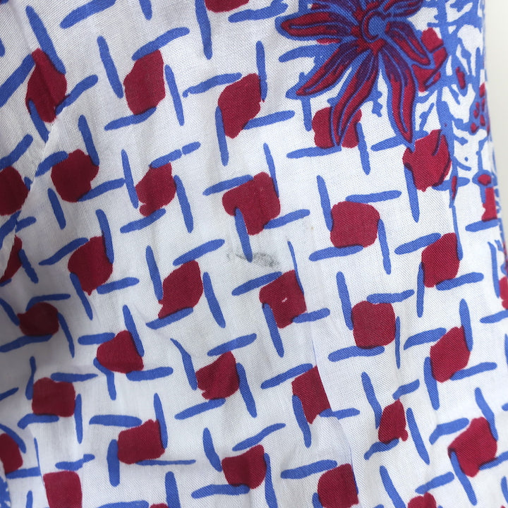 Poupette St Barth Romper Kim White/Red Printed Viscose Size 2