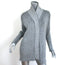Baja East Cardigan Gray Stretch Cotton Rib Knit Size 0 Open Front Sweater