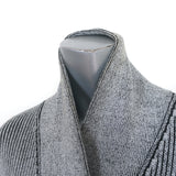 Baja East Cardigan Gray Stretch Cotton Rib Knit Size 0 Open Front Sweater