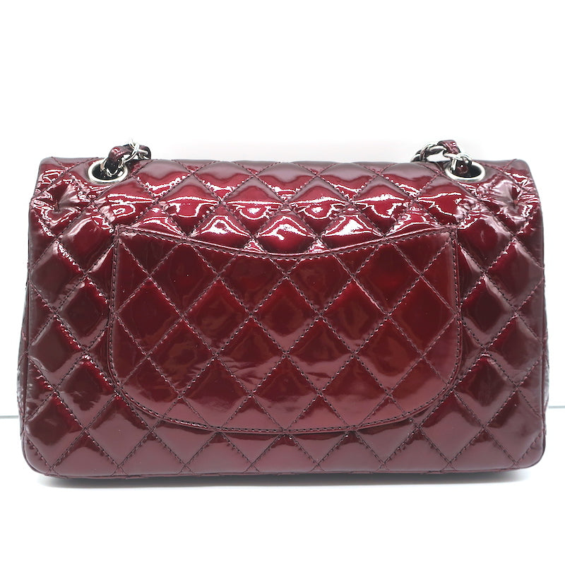Chanel Clutch with Chain Quilted Patent Red