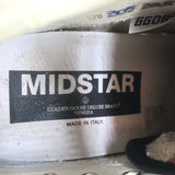 Golden Goose Denim Mid Star Sneakers with Silver Metallic Star Size 37