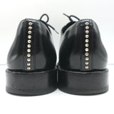 Saint Laurent Studded Derby Oxfords Dylan Black Leather Size 40 Lace-Up Flats