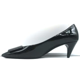 Saint Laurent Anais 55 Pointed Toe Pumps Black Patent Leather Size 40.5