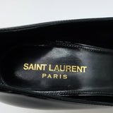 Saint Laurent Anais 55 Pointed Toe Pumps Black Patent Leather Size 40.5