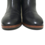 Gucci Piuma Lux Knee High Mid-Heel Boots Black Leather Size 40.5