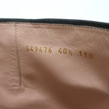 Gucci Piuma Lux Knee High Mid-Heel Boots Black Leather Size 40.5