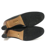 Gucci Piuma Lux Knee High Mid-Heel Boots Black Leather Size 40.5