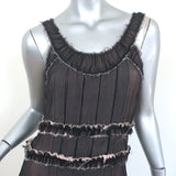 Marc Jacobs Sleeveless Dress Black/Pink Pleated Chiffon Size 2 NEW