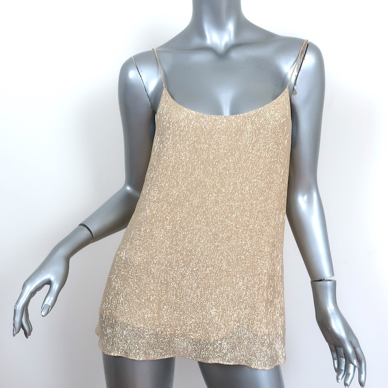 Marie France Van Damme Metallic Cami &amp; Maxi Skirt Matching Set Gold Size 2