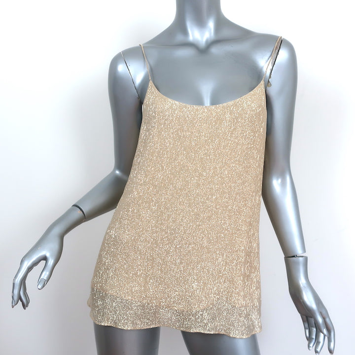 Marie France Van Damme Metallic Cami &amp; Maxi Skirt Matching Set Gold Size 2