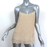 Marie France Van Damme Metallic Cami & Maxi Skirt Matching Set Gold Size 2