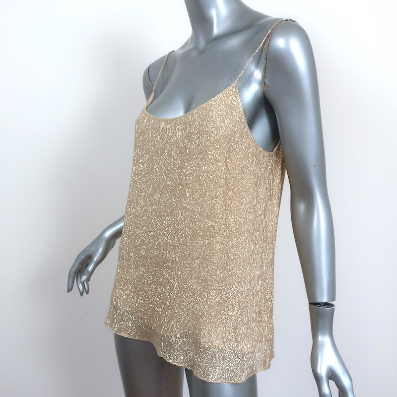 Marie France Van Damme Metallic Cami &amp; Maxi Skirt Matching Set Gold Size 2