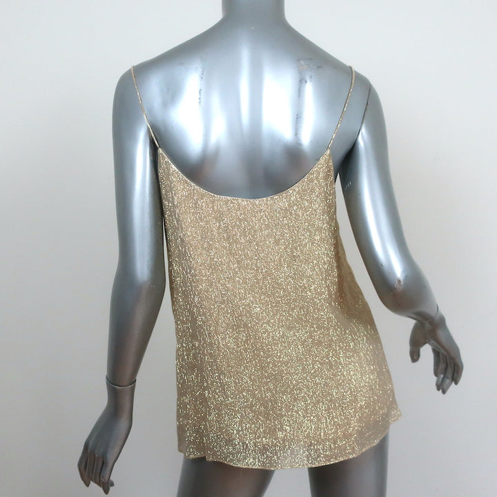 Marie France Van Damme Metallic Cami &amp; Maxi Skirt Matching Set Gold Size 2