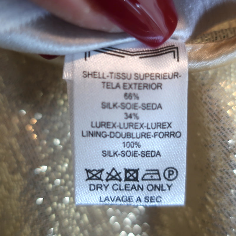 Marie France Van Damme Metallic Cami &amp; Maxi Skirt Matching Set Gold Size 2