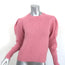 Jill Roberts Cashmere Puff Sleeve Sweater Pink Size Small Crewneck Pullover