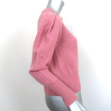 Jill Roberts Cashmere Puff Sleeve Sweater Pink Size Small Crewneck Pullover