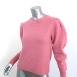 Jill Roberts Cashmere Puff Sleeve Sweater Pink Size Small Crewneck Pullover