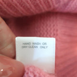 Jill Roberts Cashmere Puff Sleeve Sweater Pink Size Small Crewneck Pullover