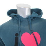 FREECITY I Love You Hoodie Teal Size 2 Pullover Sweatshirt