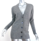 Seaton Cashmere Starfish Cardigan Gray Size Extra Small V-Neck Sweater