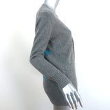 Seaton Cashmere Starfish Cardigan Gray Size Extra Small V-Neck Sweater