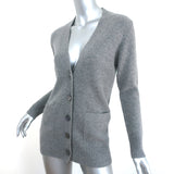 Seaton Cashmere Starfish Cardigan Gray Size Extra Small V-Neck Sweater