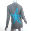 Seaton Cashmere Starfish Cardigan Gray Size Extra Small V-Neck Sweater