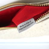 Clare V. Flat Clutch Shimmer Stars Print Metallic Nubuck NEW