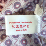 Marni Sleeveless Top White/Purple Geometric Print Stretch Cotton Size 38