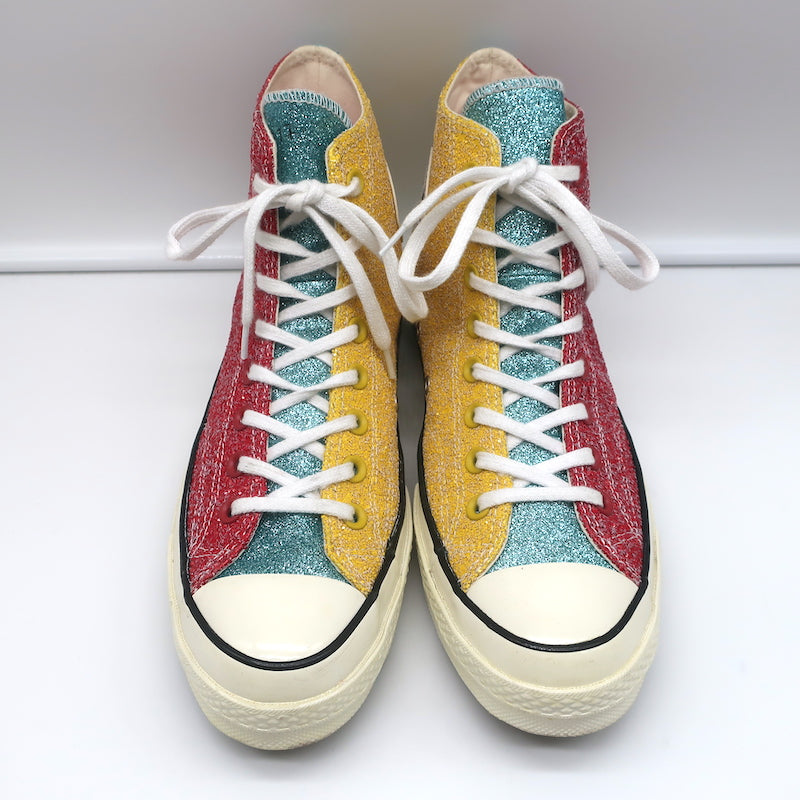 Converse x JW Anderson Glitter Chuck 70 High Top Sneakers Size 10.5 W / 8.5 M