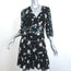 Ba&sh Mini Dress Belize Black Floral Print Crepe Size 6