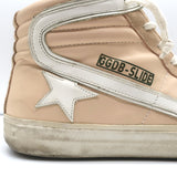 Golden Goose Slide High Top Sneakers Blush Leather & Suede Size 41