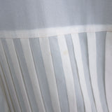 Theory Blouse Zirana Cream Pleated Stretch Chiffon Size Small Long Sleeve Top